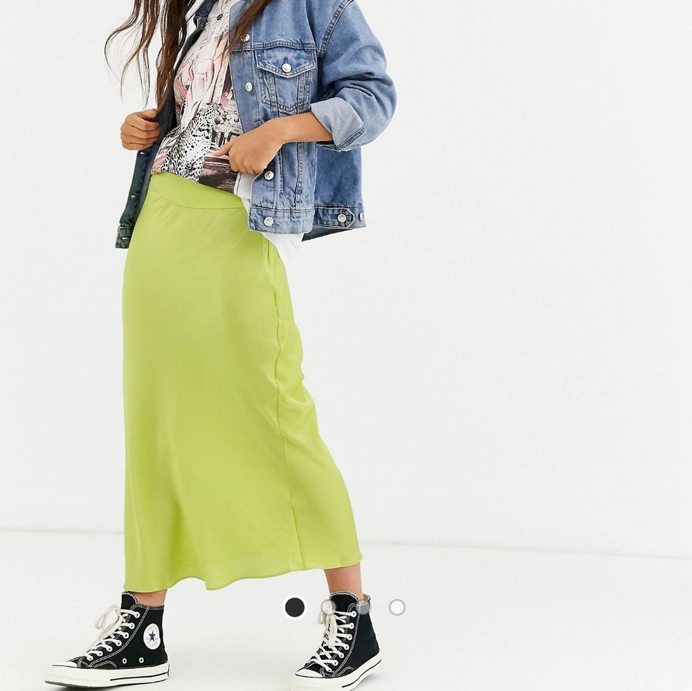 New! Free People Normani bias midi skirt